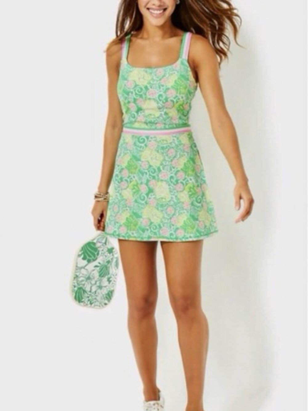 LILLY PULITZER DEIDRA Luxletic PICKLEBALL Tennis Athletic DRESS w Shorts Size M